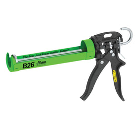 Albion B26 B-Line caulking gun held in hand for precise, comfortable dispensing.