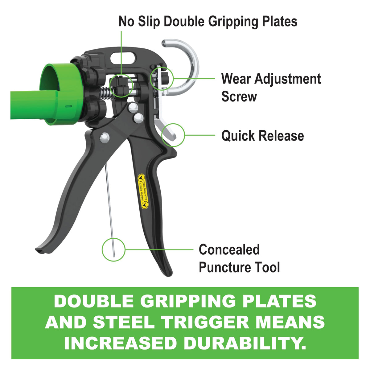 Albion B26 B-Line thrust of 900 lbf enables consistent sealant flow.