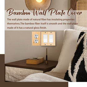 Alckerou bamboo switch cover showcasing kitchen-ready decor