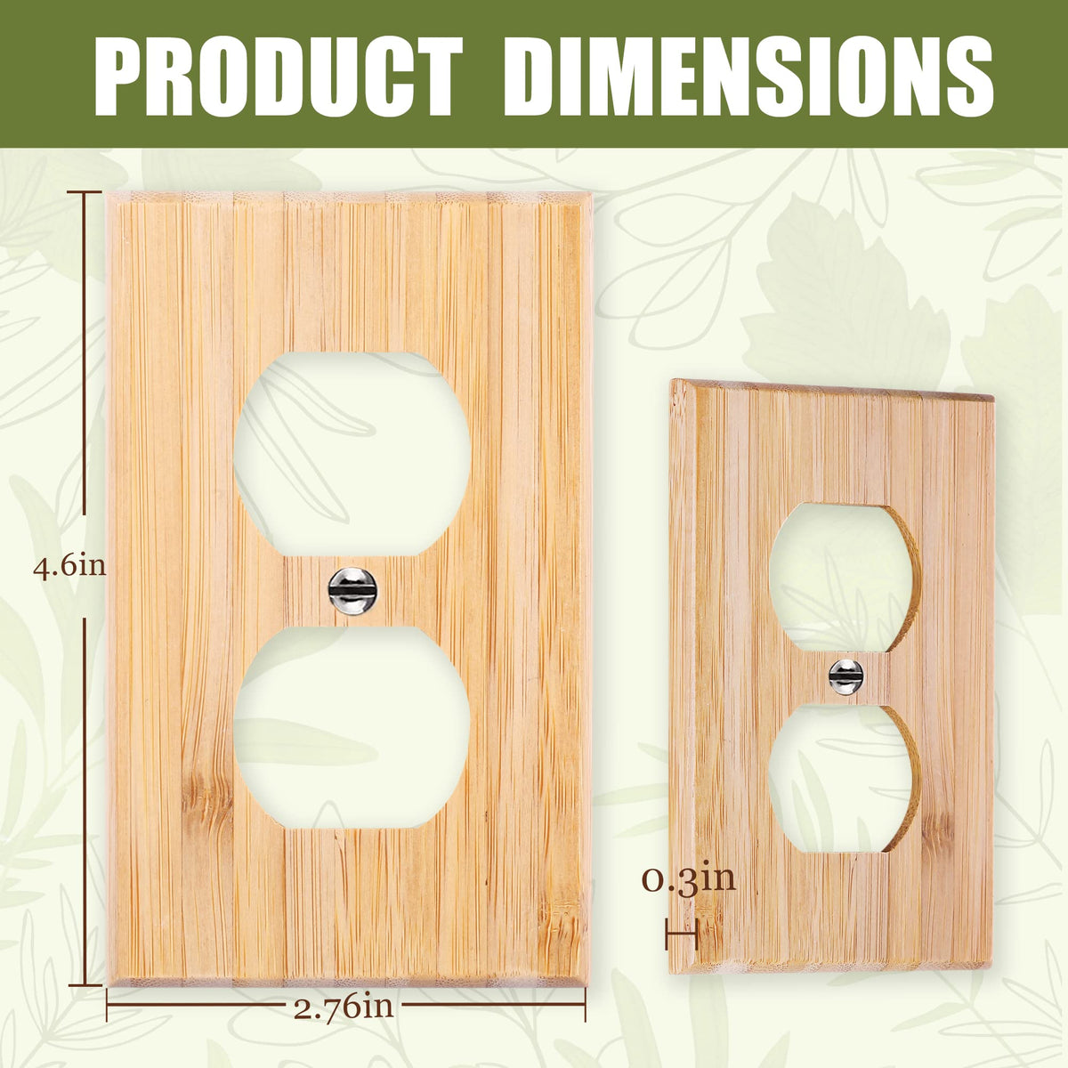 Alckerou wooden wall plate with natural bamboo texture