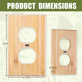 Alckerou wooden wall plate with natural bamboo texture