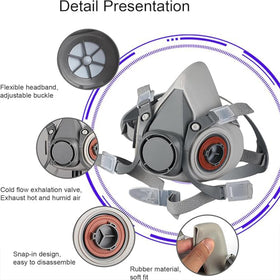 ALDZA Premium Respirator Kit anti-fog glasses for humid environments.