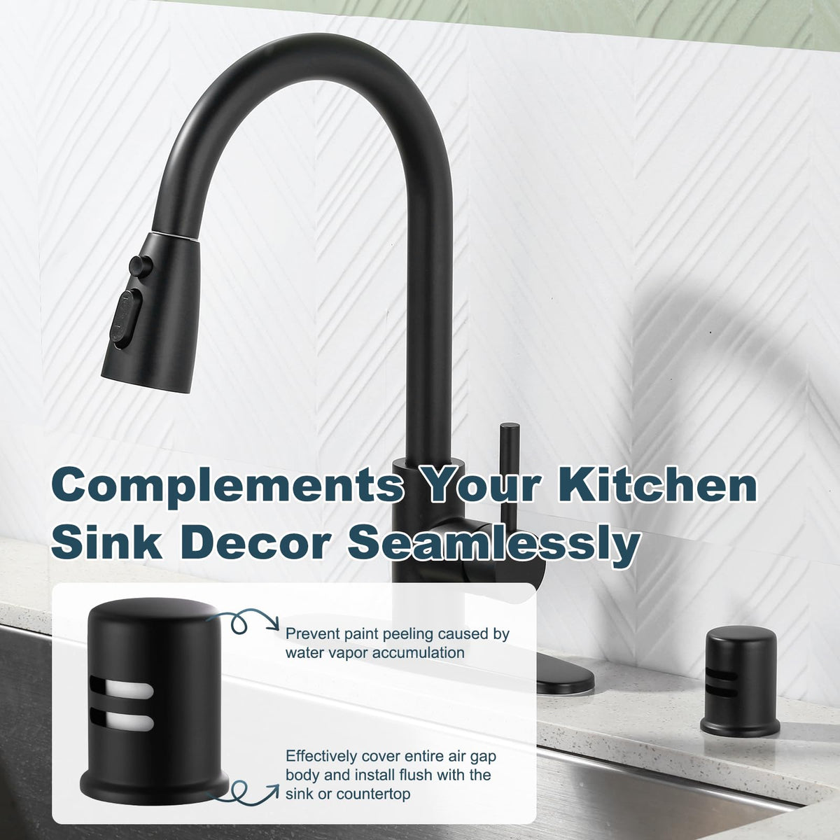 ALEASHA escutcheon flush-mount provides clean deck appearance