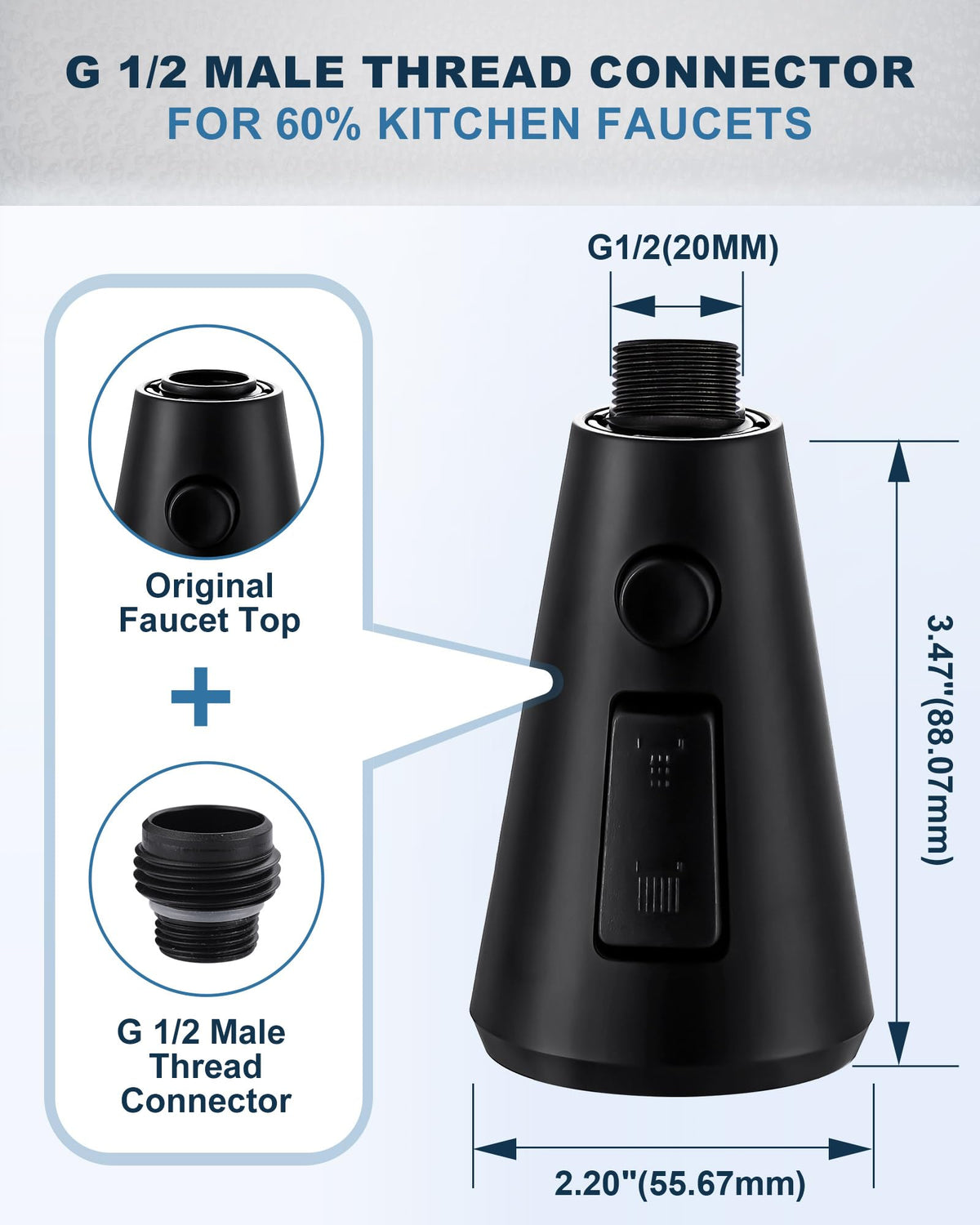 ALEASHA removable aerator allows quick cleaning to maintain strong water flow