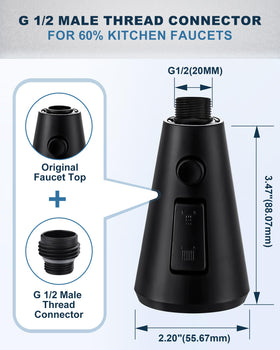 ALEASHA removable aerator allows quick cleaning to maintain strong water flow