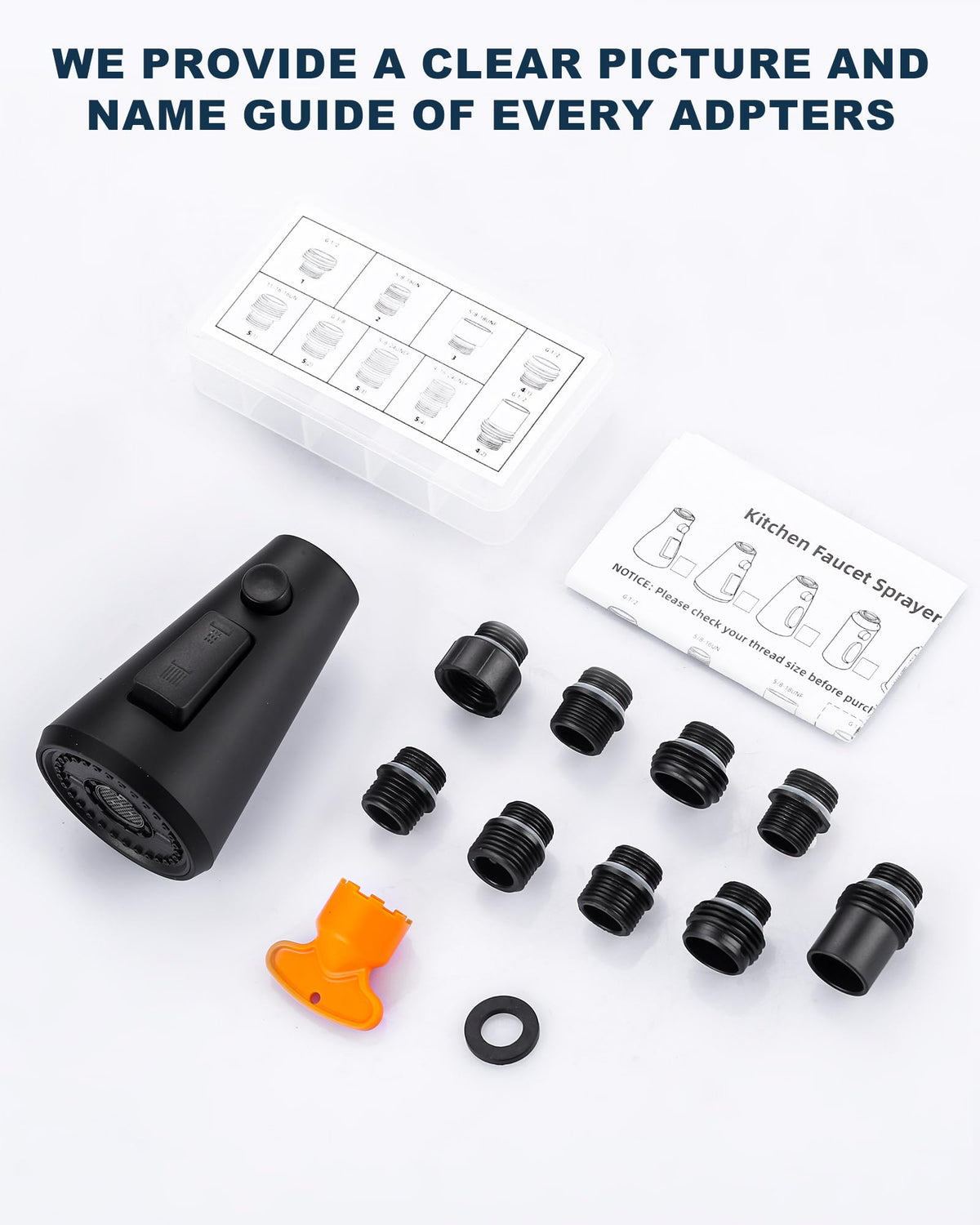 ALEASHA universal sprayer head fits many faucets for easy upgrades