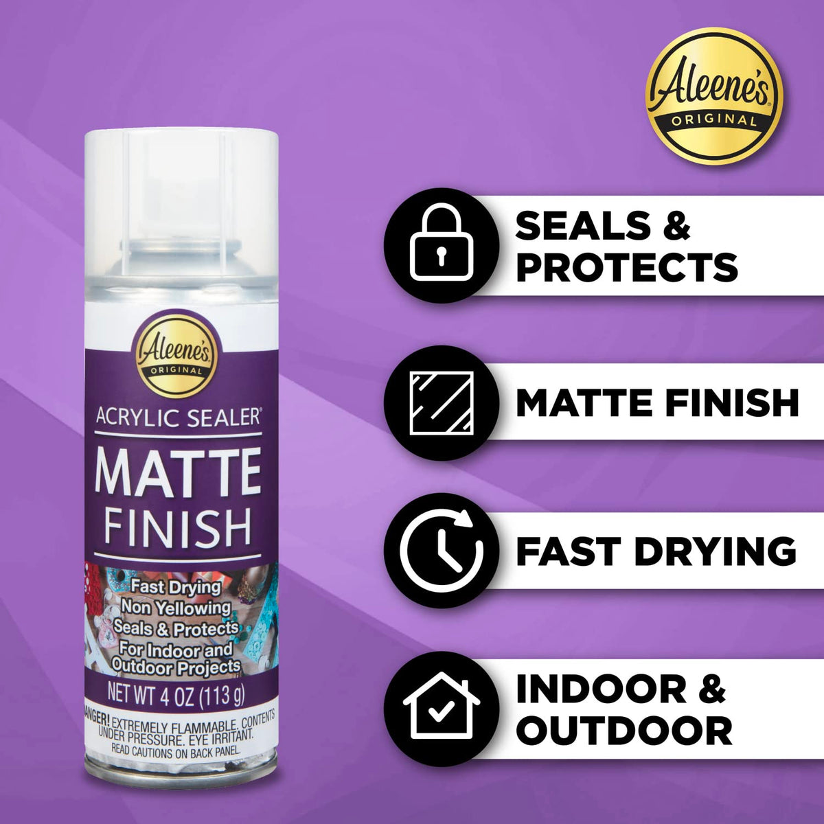 Aleene's acrylic spray sealer pearlescent finish adds shimmer