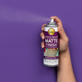 Aleene's Matte spray coating on glass shows quick-dry clarity