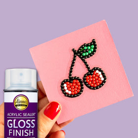 Aleene's Spray Sealer on painted surfaces and glass for crafts.