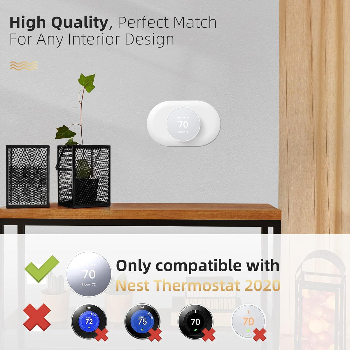 Alerktify Nest Snow trim kit closeup shows precise fit