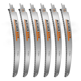 ALEXEX 12-inch blade with arc-curved teeth for smooth wood cutting