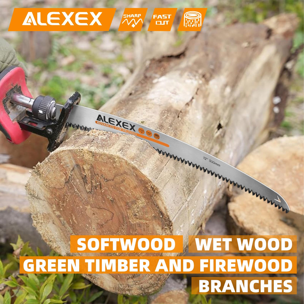 ALEXEX six-pack pruning blades ready for tree care tasks