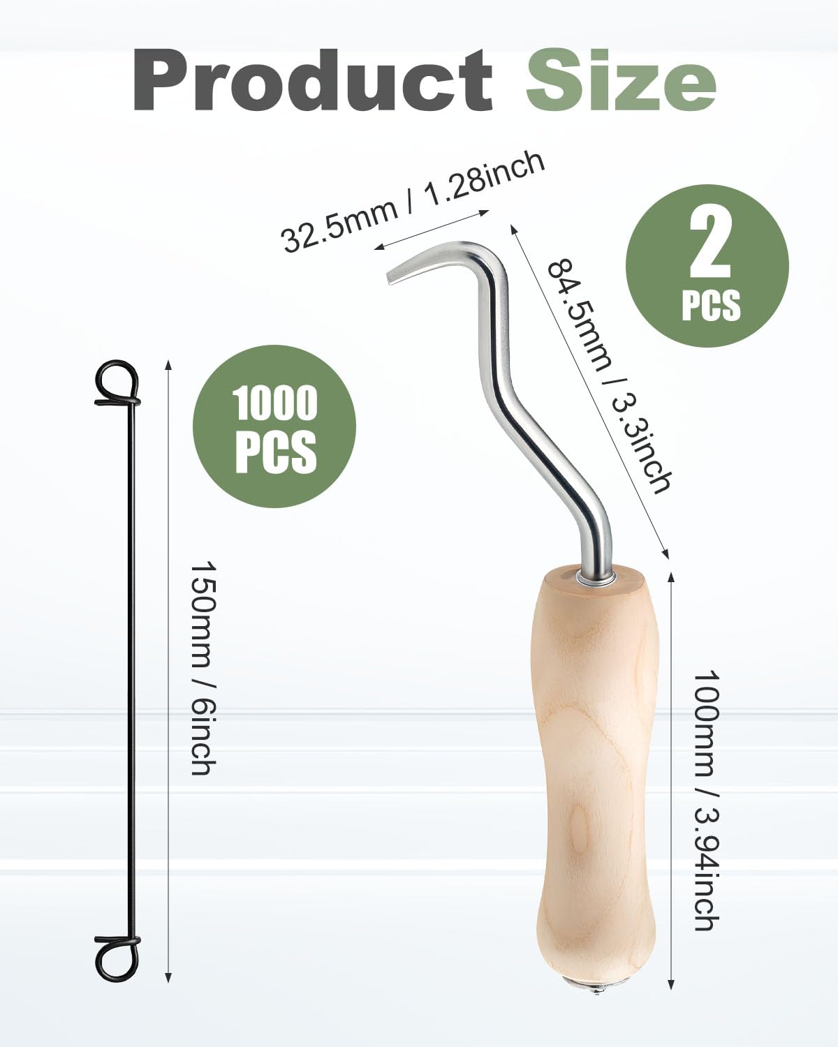 Alffun two-piece rebar tie tools help twist faster with less hand fatigue.