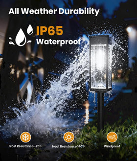 ALFIOT All-weather lighting creates a welcoming pathway for evening gatherings.