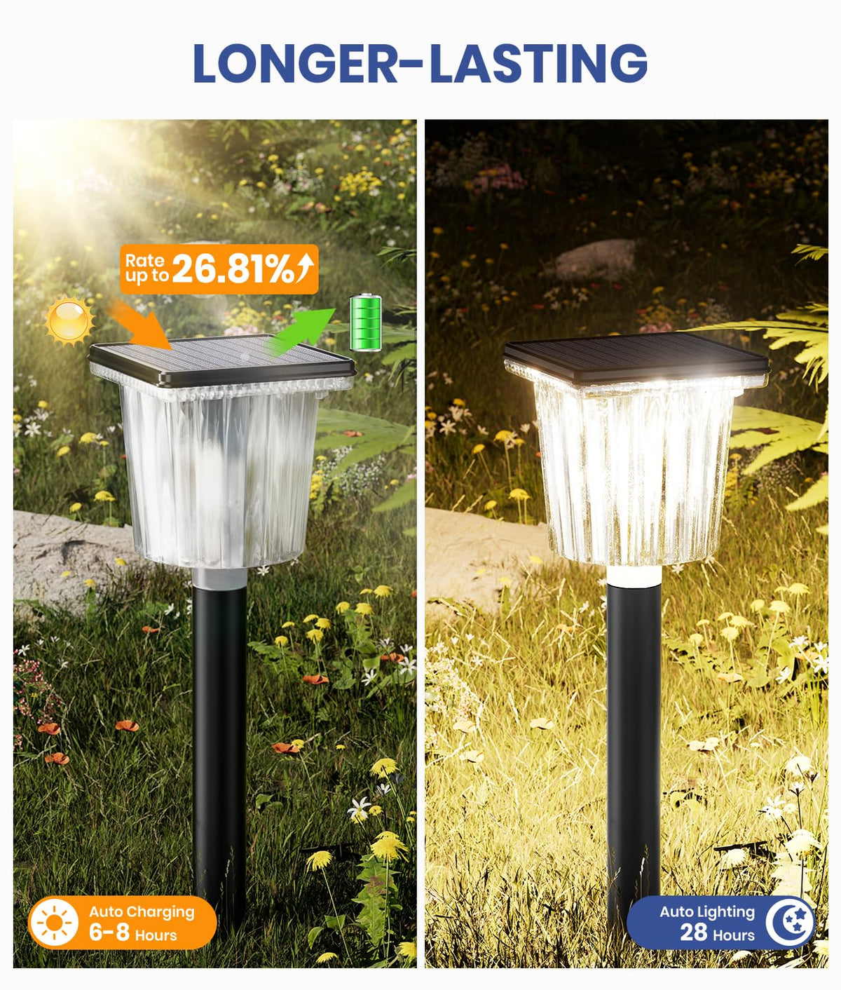 ALFIOT exterior lighting adds resort-style ambience to front yard
