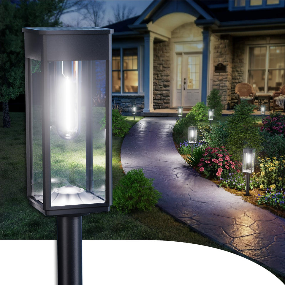 ALFIOT Super Bright solar panel captures sunlight for fast charging and extended night illumination.