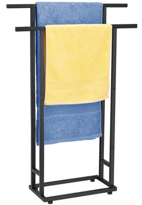 ALHAKIN standing towel rack 37-inch height keeps towels dry and off the floor.