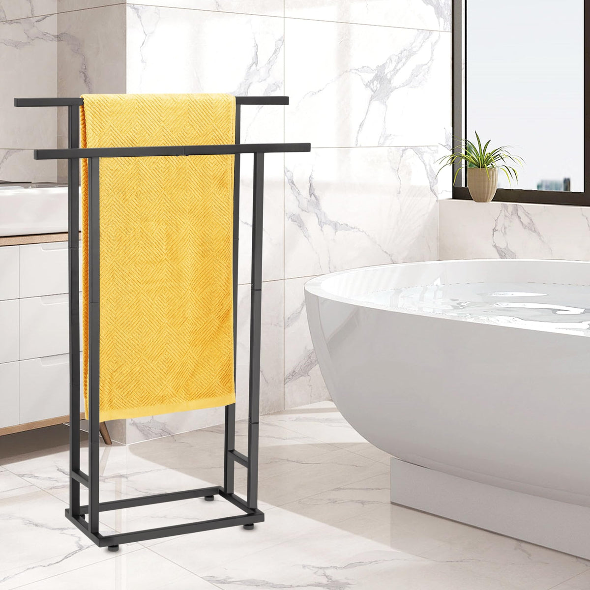 ALHAKIN suction cup feet prevent slipping on wood or tile floors.
