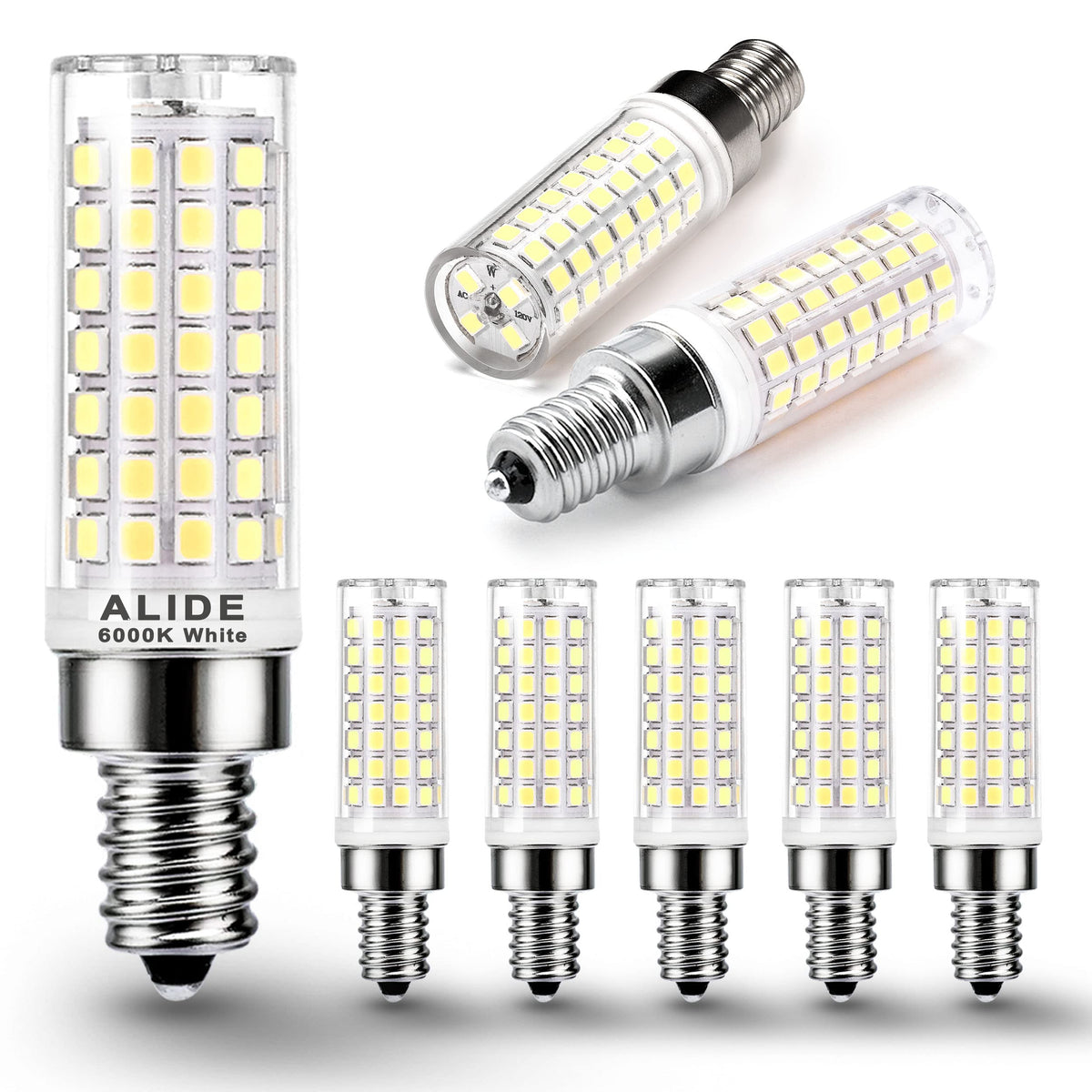 ALIDE E12 bulb showing long-thread base fitting many E12 fixtures for secure install