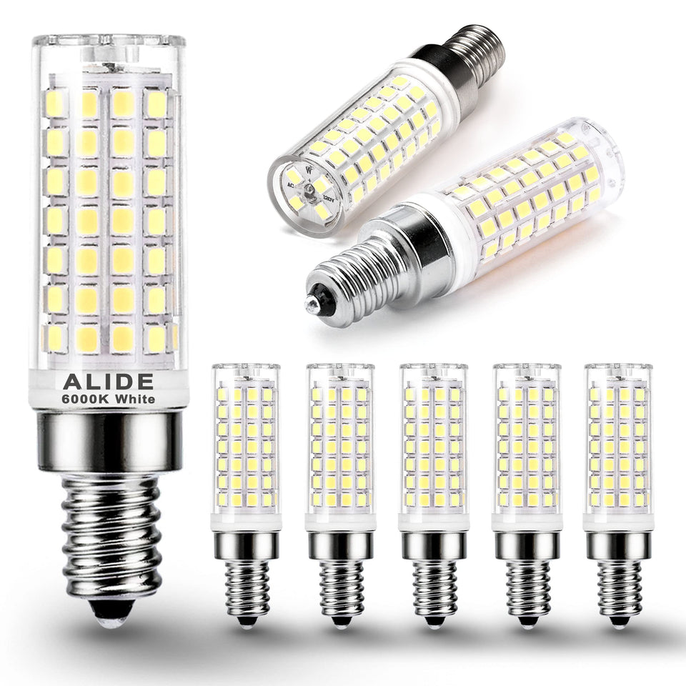ALIDE E12 bulb showing long-thread base fitting many E12 fixtures for secure install