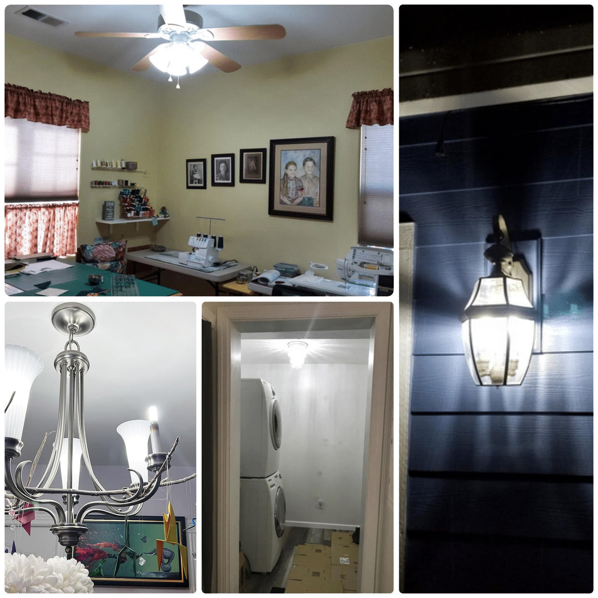 ALIDE E12 dimmable bulbs in chandelier setting ideal for ceiling lighting and accents