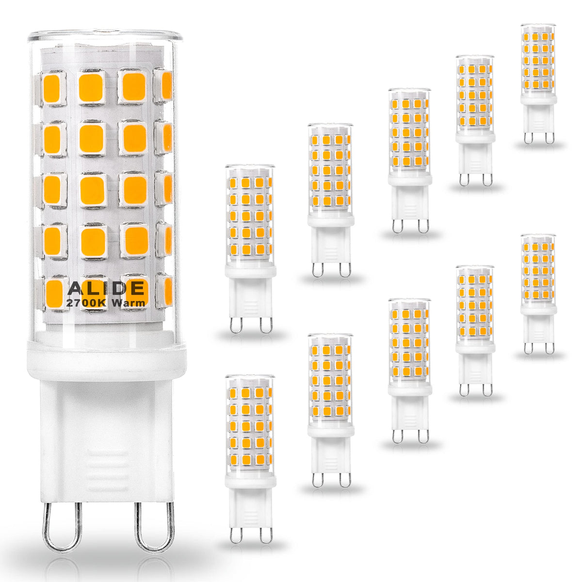 ALIDE G9 LED bulbs in compact size, ideal for easy chandelier installation