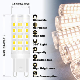ALIDE G9 LED bulbs with natural white 4000K glow for living spaces