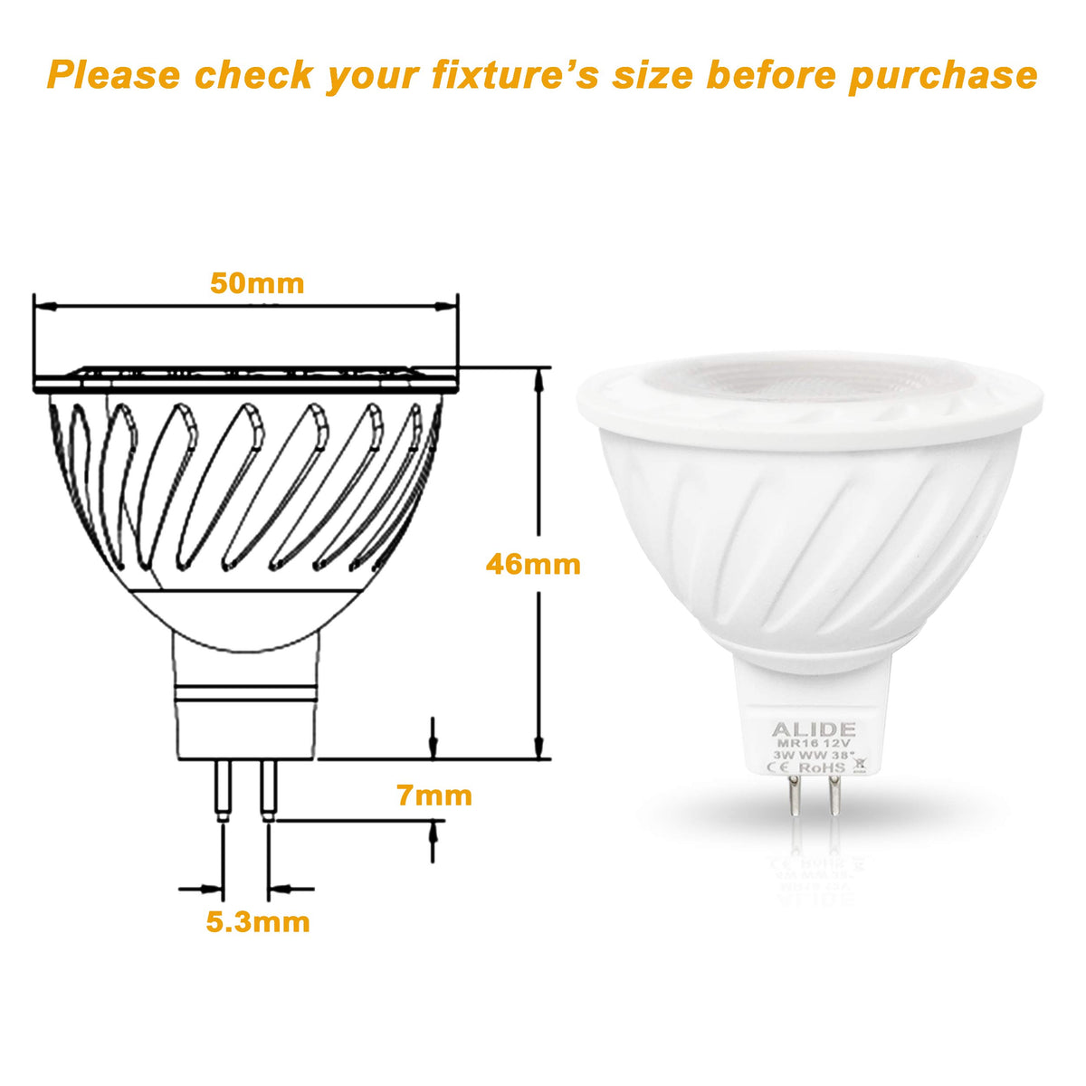 ALIDE MR16 LED bulb outdoor landscape setup for garden and patio lighting