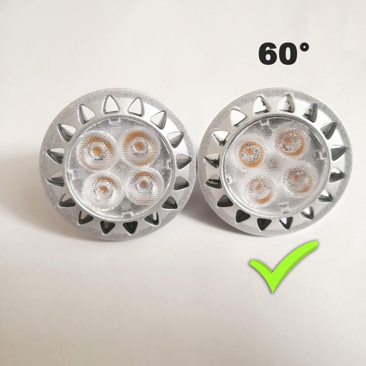 ALIDE MR16 LED bulbs in recessed lighting setup example.