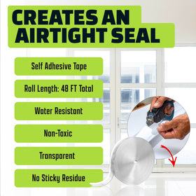 ALIENTAPE Alien Draft Seal roll-3 ready for cutting to fit any gap