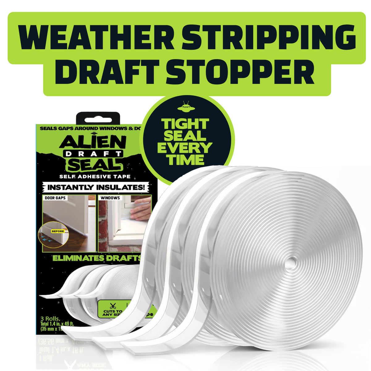 ALIENTAPE Alien Draft Seal silicone-flap-flexible close-up