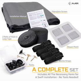 Alien System adhesive top-tape secures the frame for a reliable install