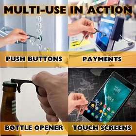 ALIEN SYSTEM keychain multitool close-up showing grip and multifunction use