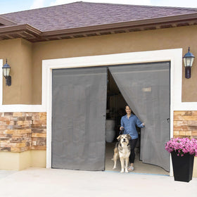 Alien System magnetic garage door screen magnets sealing for hands-free entry and airflow