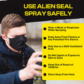 Alien Tape Liquid Sealant Spray reduces air leaks with one coat.