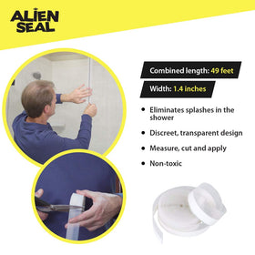 Alien Tape silicone draft seal closeup highlights pliable material for tight door gaps.