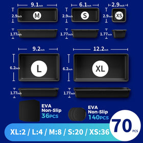 ALIKZO EVA non-slip pads applied to trays to prevent slipping.