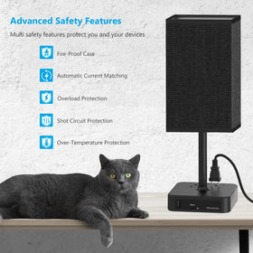 Alimentata bedside lamp includes a 3W LED bulb for bright, energy-efficient light.