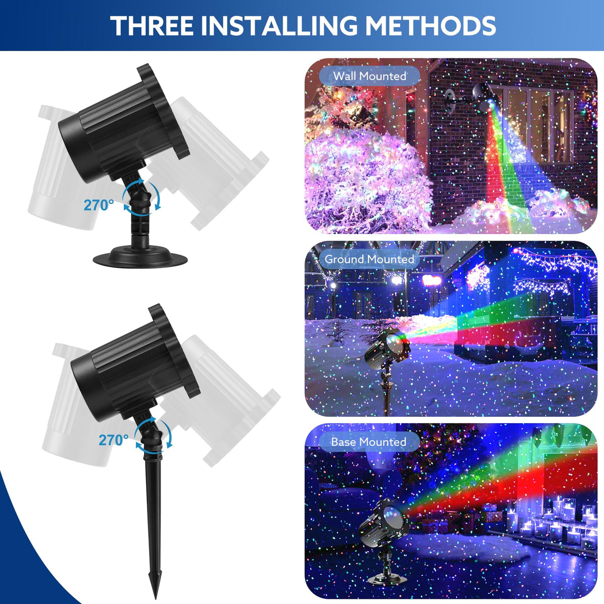 Alinkey remote-controlled RGB projector allows easy color and pattern changes