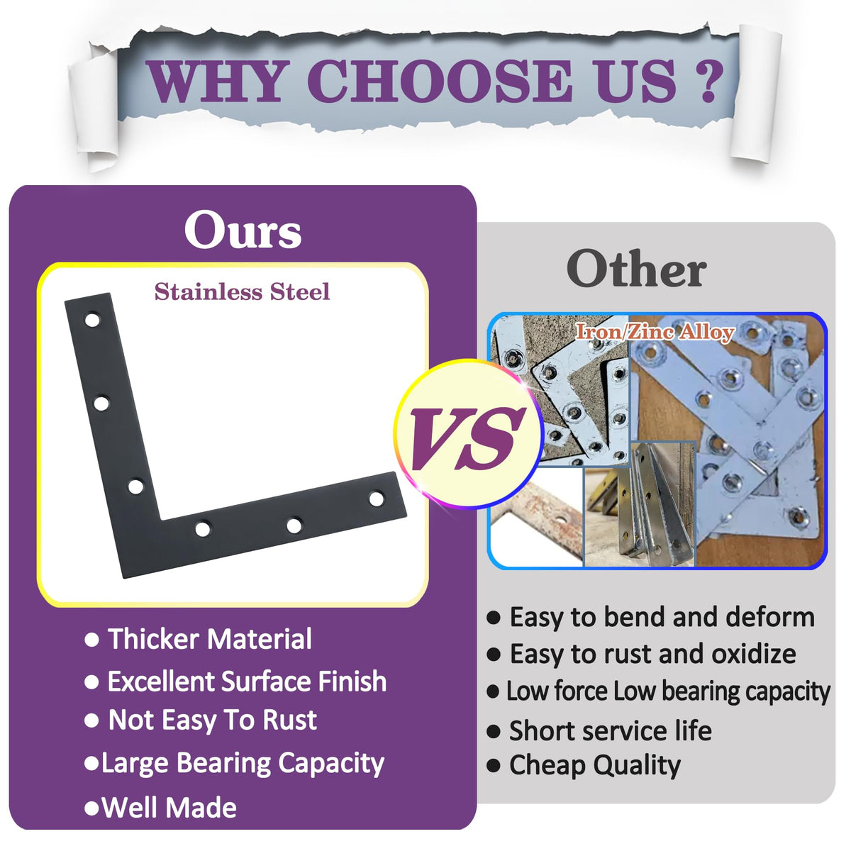 Alise bracket supporting chair leg provides heavy-duty stability