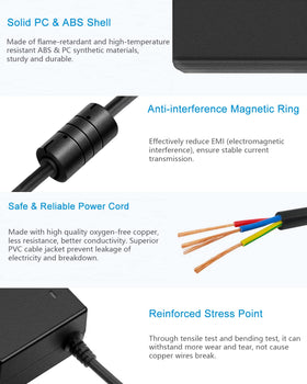 ALITOVE 36V power supply specs label highlighting input and output