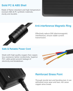 ALITOVE 5V 10A power supply connected to LED strip for illumination.