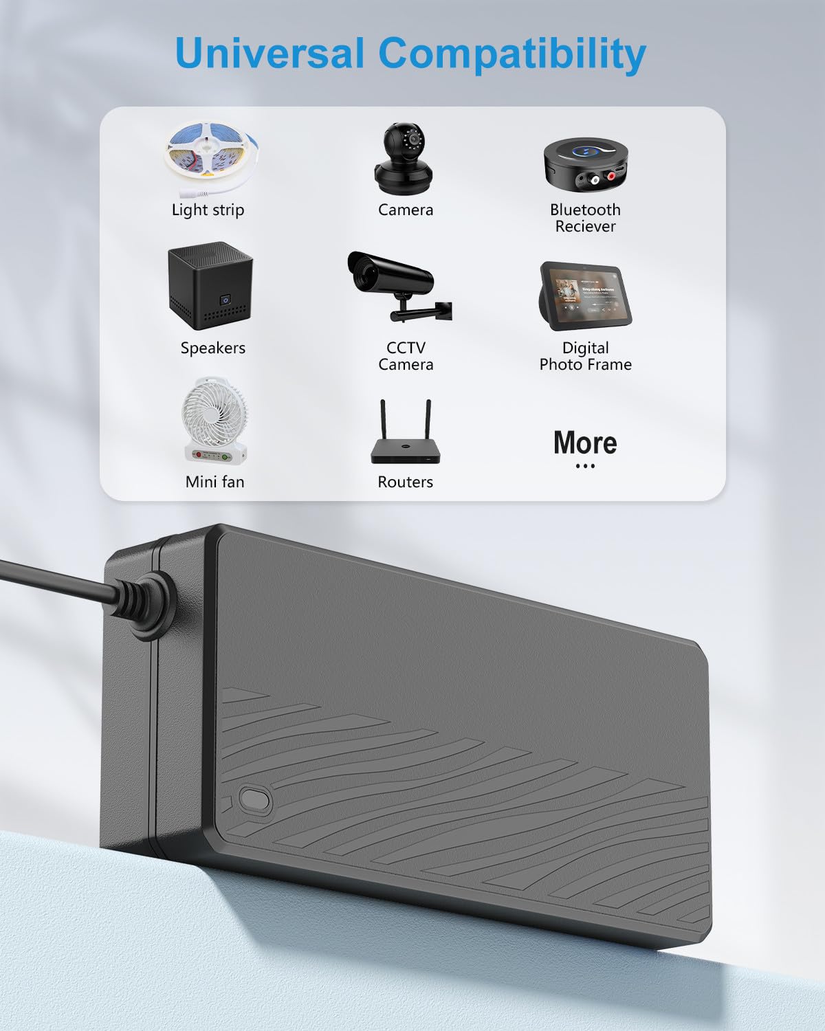 ALITOVE 5V-15A use in CCTV or router setups for steady power