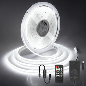 ALITOVE COB LED strip with remote-dimming for customizable brightness in living spaces