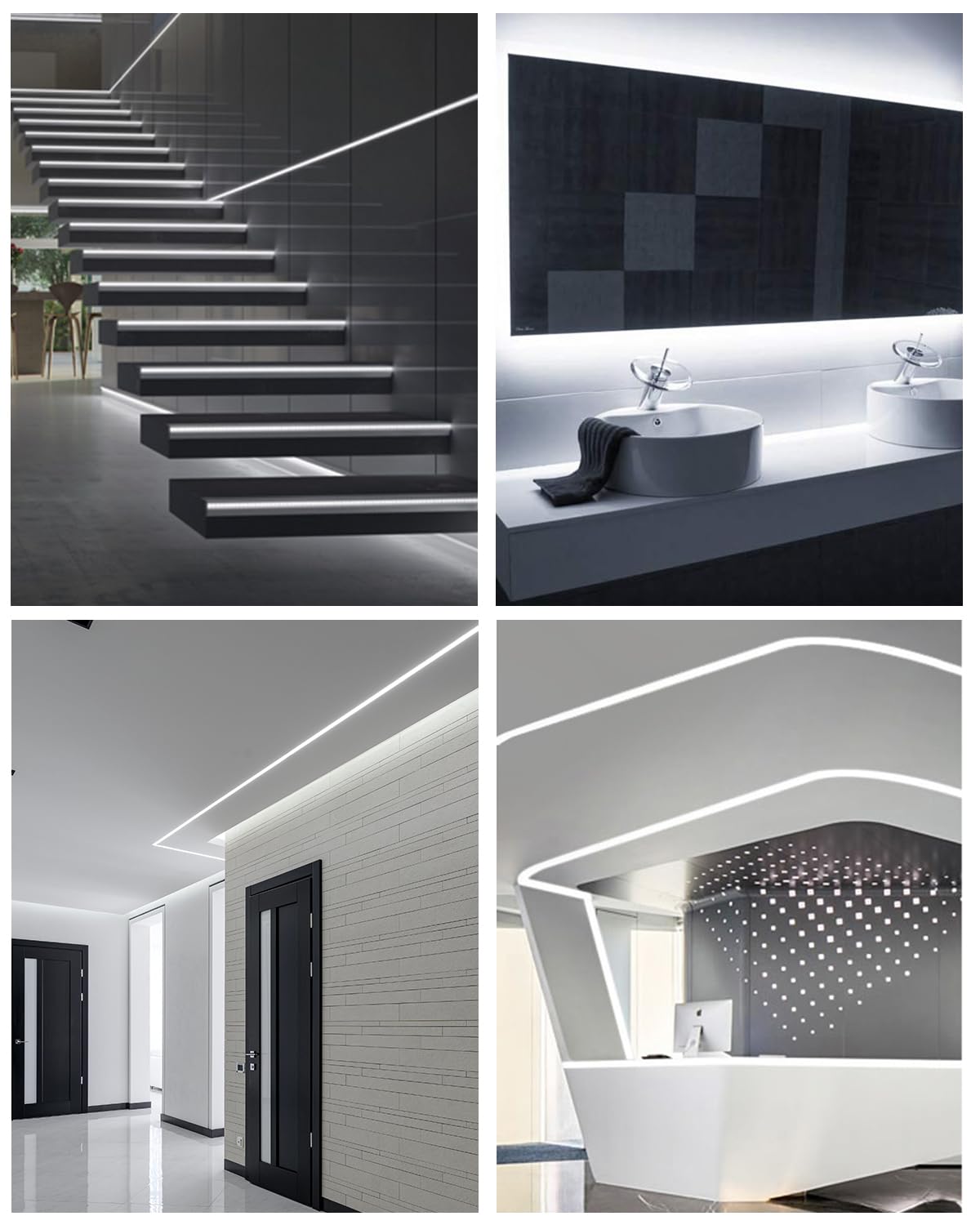 ALITOVE COB LED strip application-mirror-under-cabinet ideal for vanity lighting