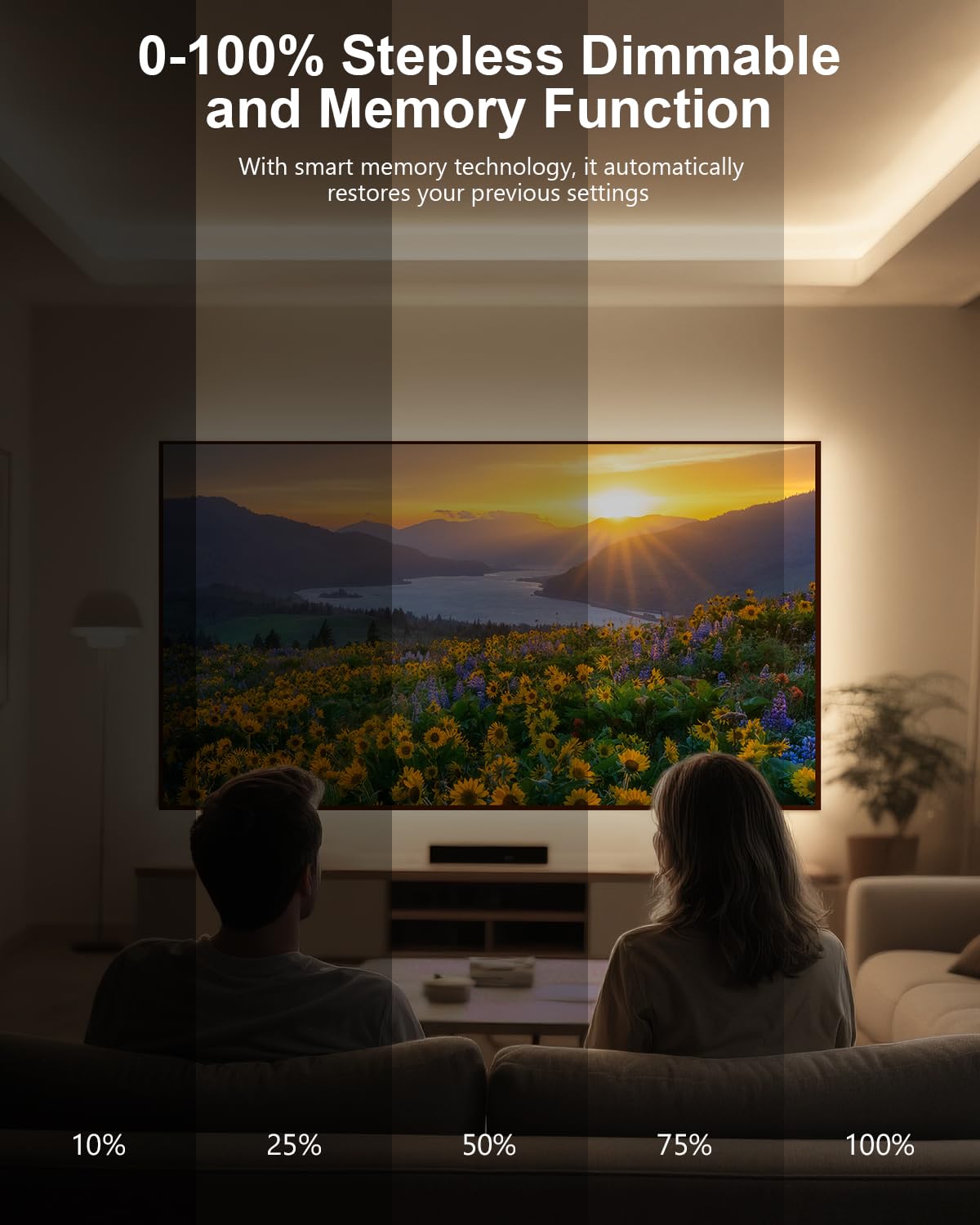 ALITOVE LED strip lights extended USB power cable for flexible placement.