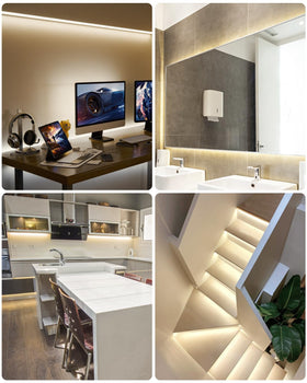 ALITOVE LED strip lights ideal as TV backlight for immersive viewing.