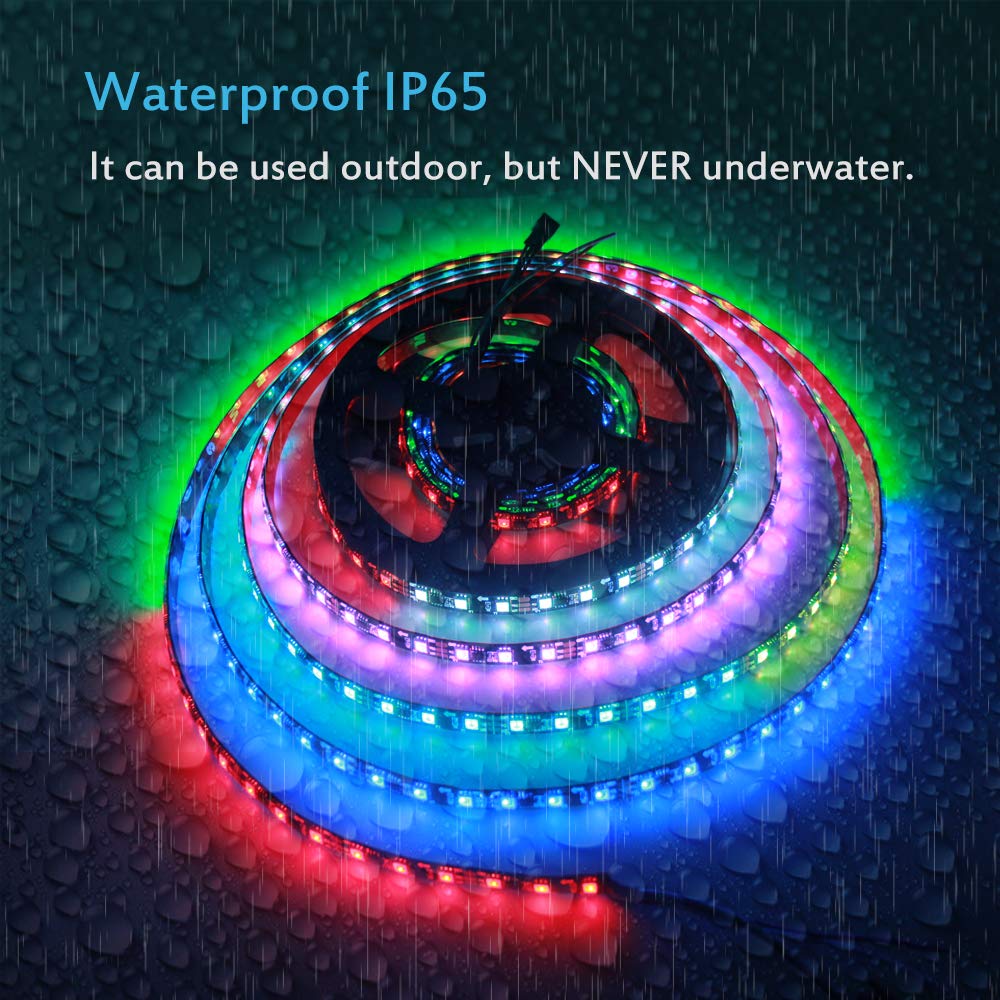ALITOVE WS2811 strip with JST-SM connectors enabling easy wiring