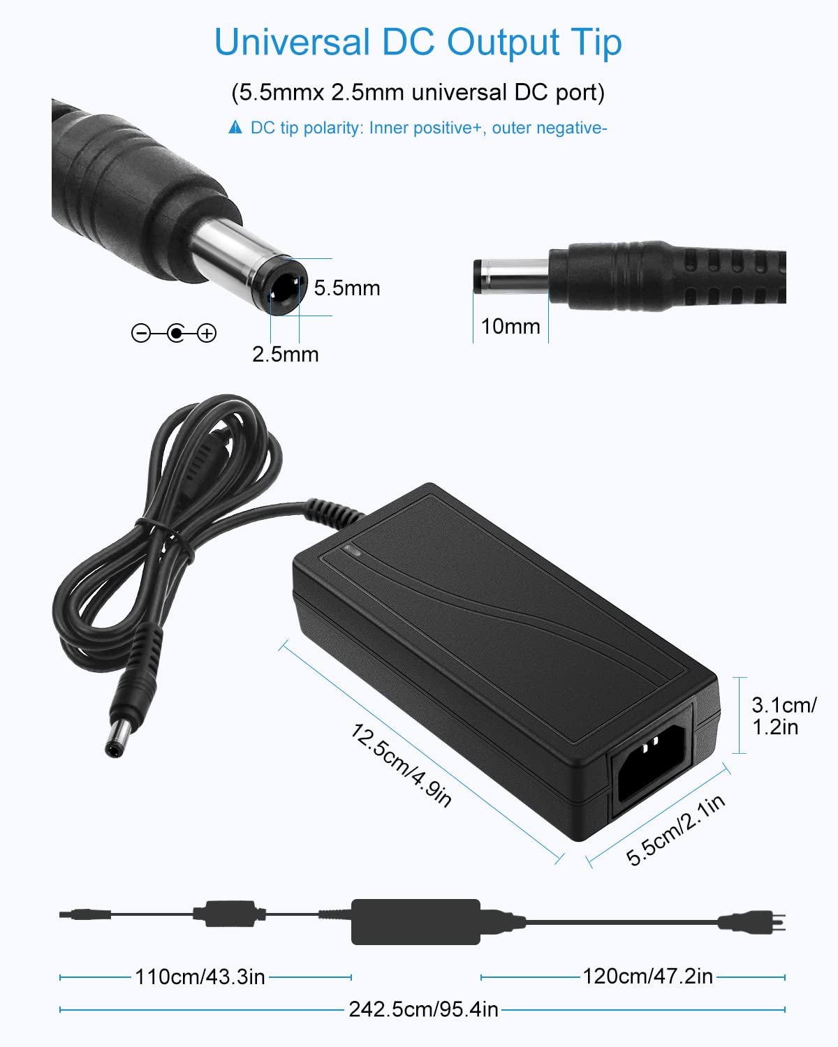 ALITOVE WS2812B LED strip power solution with reliable 5V output.