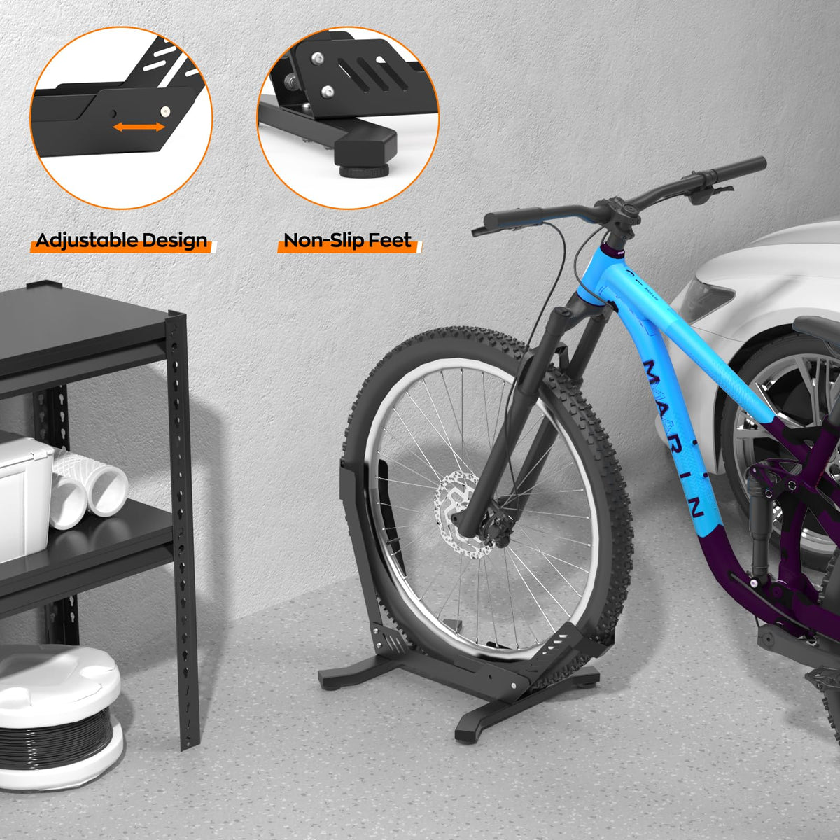 ALIXUEQIN accommodates wide tires up to 3.5 inches for road and mountain bikes